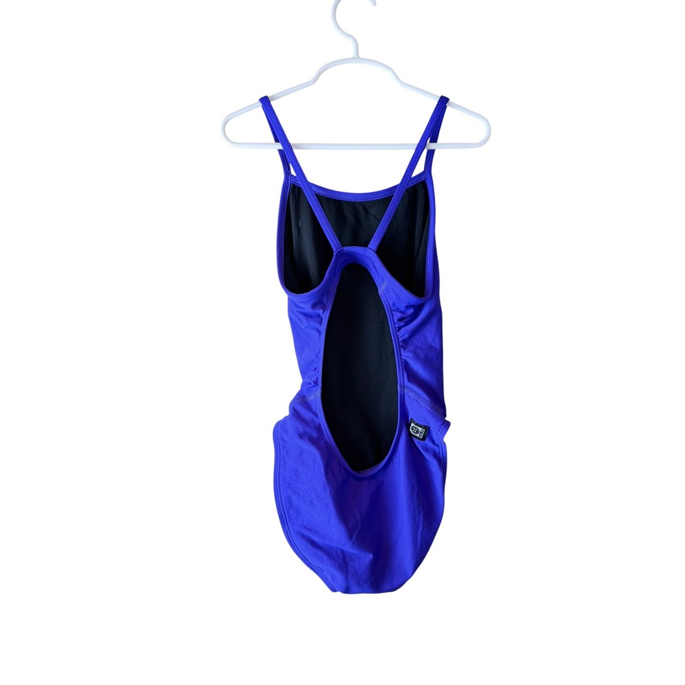 Jolyn Chevy Purple One Piece Swimsuit Fixed Back Training Suit Size 26 USA Made - Picture 3 of 4